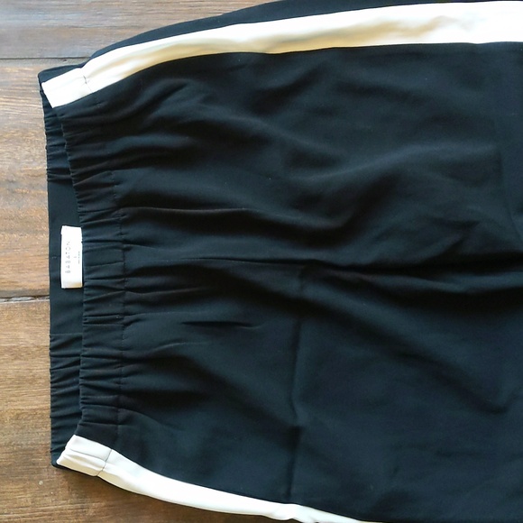 Aritzia Babaton Dexter Black Ankle Pants with White Stripe - Women's Small - Picture 2 of 7